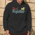 Vintage The Pugfather Happy Father's Day Pug Lover Hoodie Lifestyle