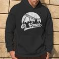 Vintage St Louis Skyline Game Day Retro Baseball Hoodie Lifestyle