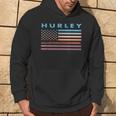 Vintage Sunset American Flag Hurley Virginia Hoodie Lifestyle