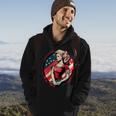 Vintage Tattoo Pin-Up Flag Rebellious Playful American Hoodie Lifestyle