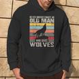 Vintage Never Underestimate An Old Man Who Loves Wolves Cute Hoodie Lifestyle
