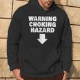 Warning Choking Hazard Down Arrow Hoodie Lifestyle