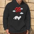 Weasel Heart Balloon Weasel Lover Valentine's Day Hoodie Lifestyle
