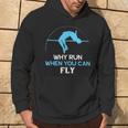 Why Run When You Can Fly Silhouette Athlete High Jump Hoodie Lifestyle