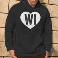 Wisconsin Heart Hometown State Pride Midwest Love Hoodie Lifestyle