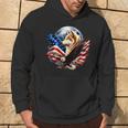 Wolf Bald Eagle American Flag Full Moon New Years Wolf Lover Hoodie Lifestyle