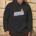The Word Amore Heart In The Italian Flag Color For Tourists Hoodie Lifestyle