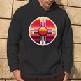 Zia-Symbol Im Retromodernenintage-Stil Im Bundesstaat New Mexico Hoodie Lebensstil