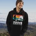 Zion National Park Utah Bigfoot Mountains Hoodie Lifestyle