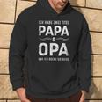 Zwei Titel Papa Opa Füratertag Geburtstag Weihnachten Kapuzenpullover Lebensstil