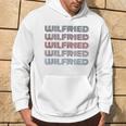 70S Vintage Personalized First Name Wilfried Hoodie Lifestyle
