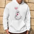 Be My Boo Cute Ghost Valentine's Day Lovers Hearts Hoodie Lifestyle