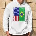 Brazilian American Flag Half Brazil Half Usa Pride Hoodie Lifestyle