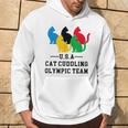 Cat Cuddling Olympic Team Hoodie Lifestyle