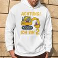 Children's Achtung Ich Bin 2 Jahre Alt 2Nd Birthday Digger Rhino Kapuzenpullover Lebensstil