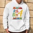 Children's Junge Geburtstag 4 Jahre Zug Railway Four Birthday Hoodie Lebensstil