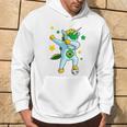 Dabbing Unicorn Support Jersey Brazil Soccer Girls Hoodie Lifestyle