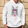 Easter Day Bunny With Bandana Heart Glasses Bubblegum Hoodie Lifestyle