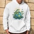 Frog Earth Day Frog Earth Day Green Themed Hoodie Lifestyle