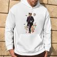 Cat With Flowers And Walking Stick And Moon Hoodie Lifestyle