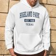 Highland Park Texas Tx Vintage Sports Established Navy Desig Hoodie Lifestyle