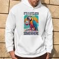 It's 5 O'clock Somewhere Drinking Parrot Cocktail Summer Hoodie Lifestyle