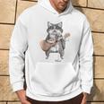 Kitty Cat Singing Guitar Player Musician Music Guitarist Hoodie Lifestyle