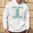 Live Laugh Lobotomy Retro Cartoon Bear Meme Hoodie Lifestyle