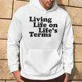 Living Life On Life's Terms Alcoholics Aa Anonymous 12 Step Hoodie Lifestyle