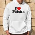 I Love Heart Polska Poland Hoodie Lebensstil