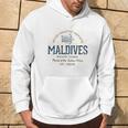 Maldives Retro Style Vintage Maldives White S Hoodie Lebensstil