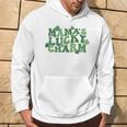 Mama's Lucky Charm Happy St Patrick's Day Groovy Hoodie Lifestyle