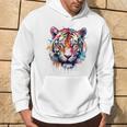 Obra De Arte De Tigre Colorido Animal Arte Tigre Sudadera Estilo de vida