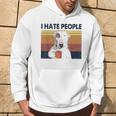 Odio A La Gente Bull Terrier Odio Retrointage Sudadera Estilo de vida