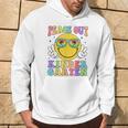 Peace Out Kindergarten Hippie Smile Face Last Day Of School Hoodie Lifestyle