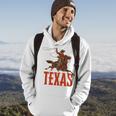 Retro Roping Cowboy & Bronco Texas Hoodie Lifestyle