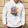 Singing Cat Kitty Cat Singing Into A Microphone Hoodie Lifestyle