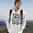 Spotted White With Black Polka Dots Dalmatian Hoodie Lifestyle