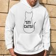 Sticatsi Sticazzi Phrase Ironic Writing With Cat Hoodie Lifestyle
