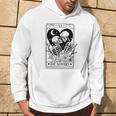 Vintage The Lovers Tarot Card Skeleton Skull Loves Tarot Hoodie Lifestyle