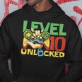 10 Year Old Gamer Gaming 10Th Birthday Level 10 Unlocked Hoodie Unique Gifts