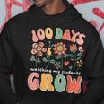 100 Day Watching My Students Grow 100 Days Of School Teacher Hoodie Funny Gifts