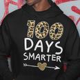 100 Days Smarter Leopard 100Th Day Of School Boys Girls Hoodie Unique Gifts