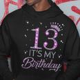 13 It's My Birthday Pink Crown Happy 13Th Birthday Girl Hoodie Unique Gifts