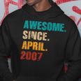 17 Year Old Vintage Awesome Since April 2007 17Th Birthday Hoodie Unique Gifts