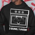 2 Buns 1 Oven Twins Announcement Twins Pregnancy Hoodie Unique Gifts