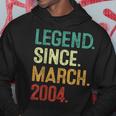 20 Years Old Legend Since March 2004 20Th Birthday Hoodie Unique Gifts