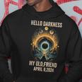 2024 Total Solar Eclipse Hello Darkness My Old Ffriend Hoodie Personalized Gifts