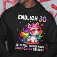 30 Geburtstag Geschenke Frau 30 Jahre Einhorn Party Outfit Kapuzenpullover Lustige Geschenke