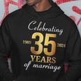 35 Years Of Marriage Est 1989 2024 35Th Wedding Anniversary Hoodie Funny Gifts